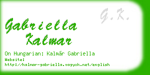 gabriella kalmar business card