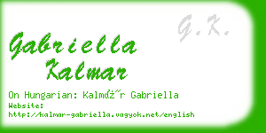 gabriella kalmar business card